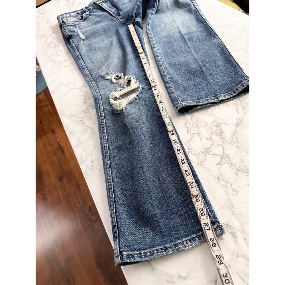 Good American Good Curve Straight Distressed Leg Jeans Women's Size 8/29 - Picture 14 of 15